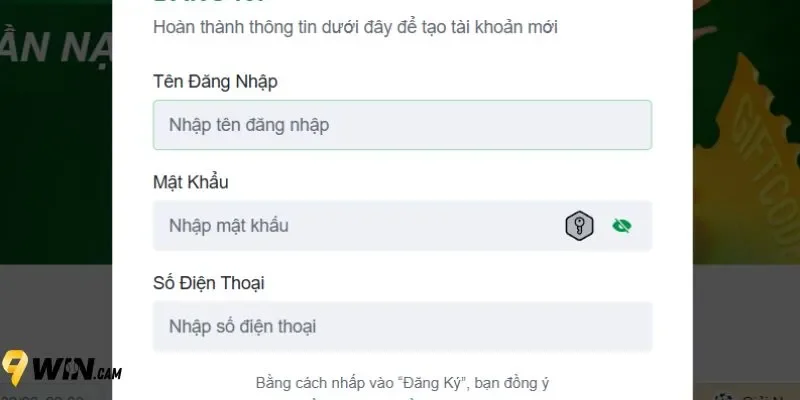 Những điều cần lưu ý khi tạo tài khoản tham gai 9Win